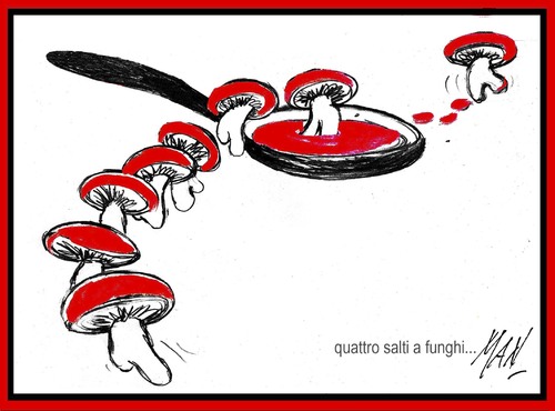 Cartoon: andare per funghi (medium) by Enzo Maneglia Man tagged maneglia,enzo,man,umristiche,vignette