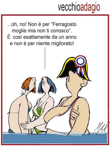 Cartoon: ferragosto (medium) by Enzo Maneglia Man tagged maneglia,cassonettari,ferragosto,man,fighillearte