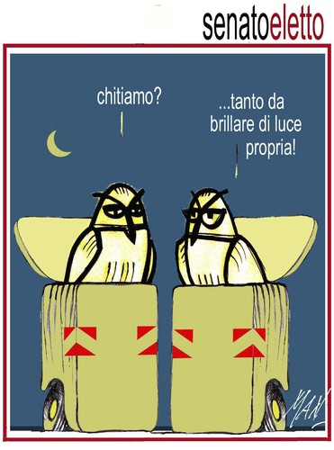Cartoon: senato eletto (medium) by Enzo Maneglia Man tagged fighillearte,maneglia,2014,aprile,14,lunedi,cassonettari