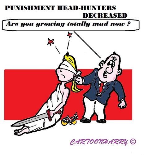 Cartoon: Bad Judgement (medium) by cartoonharry tagged holland,judgement,bad,headhunters,toonpool
