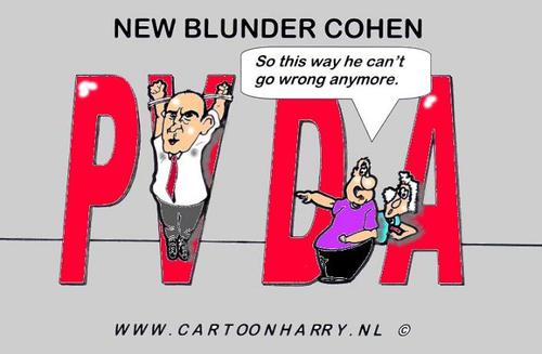 Cartoon: Blunders Job Cohen (medium) by cartoonharry tagged blunders,cohen,pvda,enough,cartoonharry