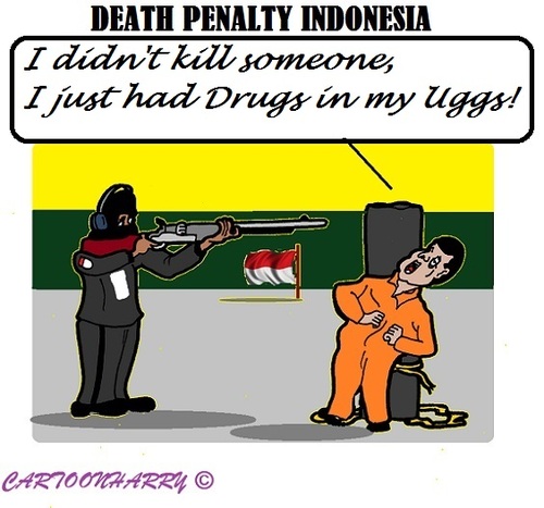 Cartoon: Death and Drugs (medium) by cartoonharry tagged politics,cartoonharry,cartoons,death,drugs,deathpenalty,indonesia