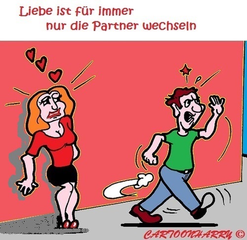 Cartoon: Liebe (medium) by cartoonharry tagged liebe,wechsel