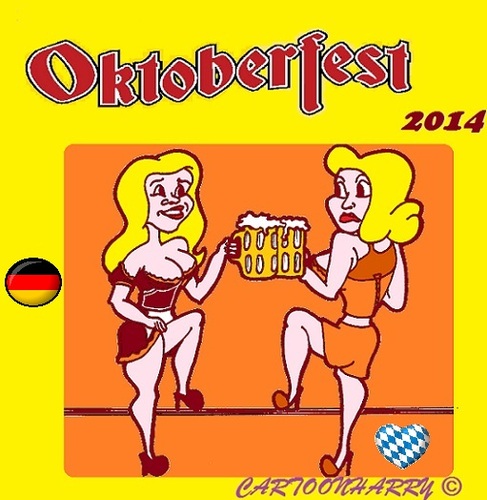 Cartoon: Oktoberfest 2014 (medium) by cartoonharry tagged germany,oktoberfest,beer,2014