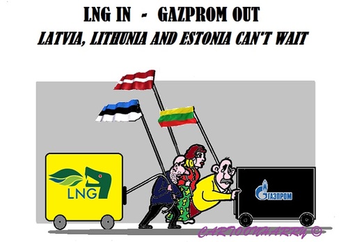 Cartoon: Russian Smash (medium) by cartoonharry tagged latvia,lithunia,estonia,gazprom,lng,russia,in,out