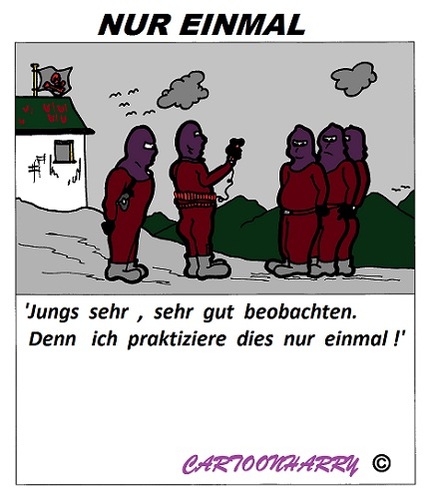 Cartoon: Terroristen Schlauheit (medium) by cartoonharry tagged terroristen,training,schlau,kartoon,kartun,cartoon,cartoonist,cartoonharry,dutch,deutsch,toonpool