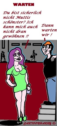 Cartoon: Warte (medium) by cartoonharry tagged warte,schön,hässlich