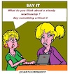 Cartoon: Say It (small) by cartoonharry tagged cartoonharry