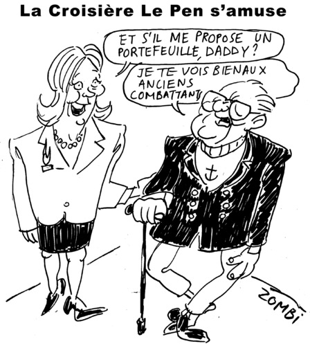 Cartoon: Le Pen (medium) by Zombi tagged cartoon,caricature,pen,le