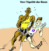 Cartoon: Racing (small) by Zombi tagged usain,bolt,christophe,lemaitre,200,competition,human,stupidity,evolution,darwin