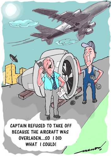 Cartoon: solution (medium) by kar2nist tagged aircraft,loading,engine,removal