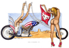 Cartoon: La bella e la bestia (small) by Niessen tagged chopper,biker,woman,naked,custom,beast,beauty,bike
