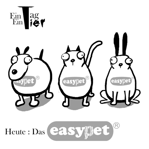 Cartoon: Das easypet (medium) by Mistviech tagged tiere,natur,haustier,katze,hund,kaninchen,easyjet,lowcost