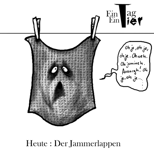 Cartoon: Der Jammerlappen (medium) by Mistviech tagged tiere,natur,jammerlappen,schwamm,weinerlich,jammern