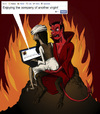 Cartoon: Osama and another virgin (small) by donno tagged osama,bin,laden,status,facebook,hell,devil,72,virgins