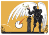 Cartoon: PacWine (small) by Herme tagged pacman,wine,icarus
