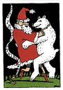 Cartoon: Der Weihnachtsmann tanzt (small) by BiSch tagged weihnachtsmann,eisbär,tanz,musik,grammophon