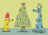 Cartoon: doggy x-mas (small) by BiSch tagged weihnachten,christmas,hunde,dogs,knochen,bone,weihnachtsbaum