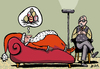 Cartoon: Weihnachtsmann beim Analytiker (small) by BiSch tagged weihnachtsmann,weihnachten,santa,claus,psychoanalyse,therapie,therapeut,psychologe,ostern,eier,trauma