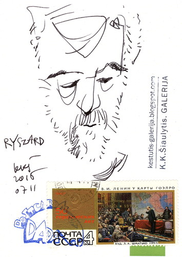 Cartoon: Ryszard (medium) by Kestutis tagged sketch,dada,postcard,cartoon,art,kestutis,lithuania,gdansk