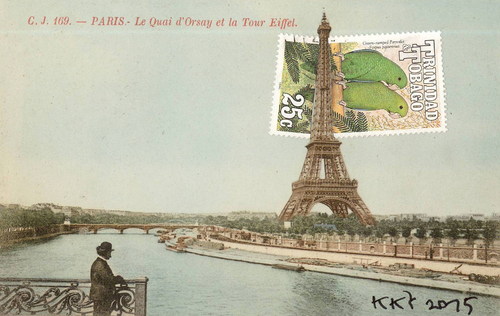Cartoon: Bonjour Paris! (medium) by Kestutis tagged paris,morning,dada,postcard,art,kunst,kestutis,lithuania