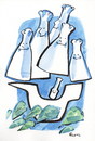 Cartoon: GENOESE PESTO (small) by Kestutis tagged cartoons,palatifini,genoe,pesto,sailboat,cook,basil,basilikum,contest,genoa,sea,meer,food