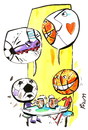 Cartoon: REMINISCENCES (small) by Kestutis tagged reminiscences,football,basetball,fußball,soccer,sport,beer
