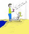 Cartoon: Sex on the beach (small) by al_sub tagged sex,on,the,beach,drink,misunderstanding,holiday