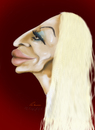Cartoon: Donatella Versace (small) by KryCha tagged donatella,versace,caricature,karikatur,cartoon,mode,design