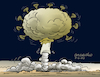 Cartoon: Mass destruction virus. (small) by Cartoonarcadio tagged pandemic,virus,helth,covid,19