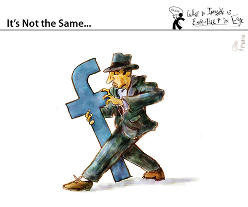 Cartoon: It is not the same (medium) by PETRE tagged tango,dancers,facebook,networks