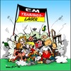 Cartoon: EM Trainingslager (small) by Trumix tagged europameisterschaft,eröffnung,frankreich,paris,fussball,hooligans,fans,randale,schlägereien