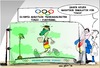 Cartoon: Marathon  Trainingslager (small) by Trumix tagged olympia,trainingslager,tokio,fukushima,ioc,strahlung,abfall,radioaktivität