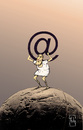 Cartoon: Atlas Internet Gott (small) by Hule tagged medien