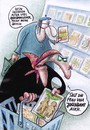 Cartoon: bratlincge (small) by Petra Kaster tagged essen,ernährung,märchen,hexe,bio,food,gesundheit,nahrungsergänzungsmittel,senioren,konsum,lifestyle,ökologie