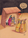 Cartoon: chinamarkt (small) by Petra Kaster tagged weihnachten,krippe,christen,christentum,marktwirtschaft,china,industrie,weihnachtsmärkte,übernahmen,schine,expansionen