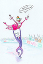 Cartoon: eisprinzessin (small) by Petra Kaster tagged olympia,sport,wintersport,gender,eiskunstlauf,transgender,eistanz,slympische,spiele