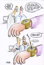 Cartoon: Mahlzeit (small) by Petra Kaster tagged büro,uhren,cronometer,areitzeit,arbeitsklima,beamte,zeit