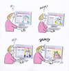 Cartoon: paarshop (small) by Petra Kaster tagged dating,datingplatformen,internetdating,beziehung,partnersuche,männer,katzen,einsamkeit,singles,online