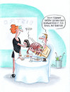 Cartoon: verwechslung (small) by Petra Kaster tagged digitalisierung,gastronomie,bargeldloszahlen,chips,roboting,cyborgs,kartenzahlung,zahlungsmittel,geld,tierarzt,tiere,katze,technologie
