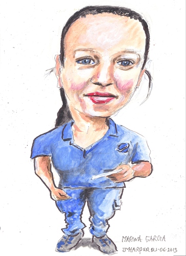 Cartoon: Marina (medium) by jjjerk tagged marina,darndale,dublin,spanish,ireland,cartoon,caricature,blue,spain