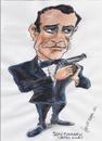 Cartoon: JAMES BOND (small) by jjjerk tagged james bond sean connery gun suit bow film spy 007