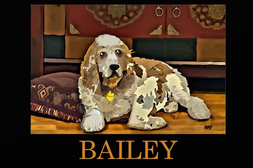 Cartoon: Bailey my Dog (medium) by tonyp tagged arp,bailey,dog,animal,arptoons,cocker