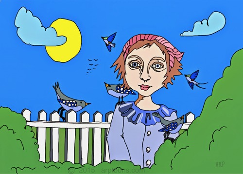 Cartoon: Brd lady (medium) by tonyp tagged arptoons,bird,lady,birds,arp