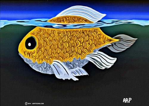 Cartoon: FISHY (medium) by tonyp tagged arp,fish,fishy,arptoons