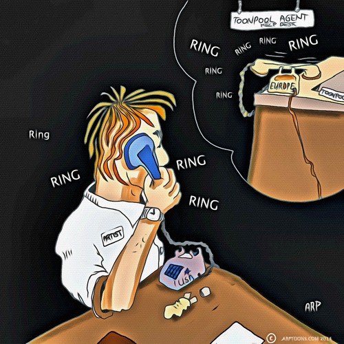 Cartoon: Looking for an Life (medium) by tonyp tagged work,calls,phone,tonyp,arptoons,arp