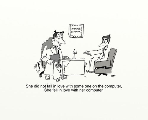 Cartoon: Love counselor (medium) by tonyp tagged arp,computer,marriage,counselor,arptoons