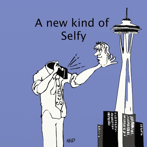 Cartoon: Shooting a selfy (medium) by tonyp tagged arp,self,arptoons,photo