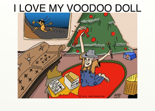 Cartoon: VooDoo Doll (medium) by tonyp tagged arp,voodoo,voo,doo,doll,arptoons
