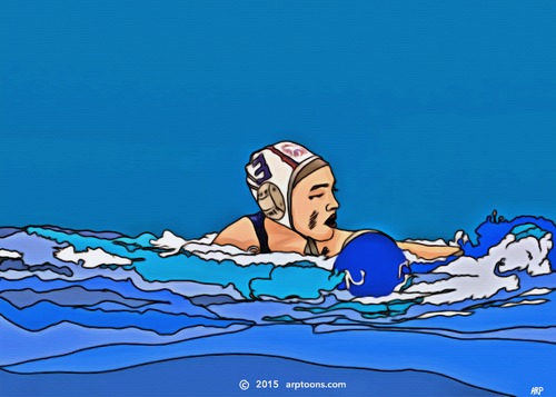 Cartoon: waterpolo USA (medium) by tonyp tagged arp,water,polo